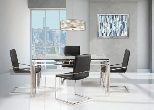 Glass top Dining Set Model 3645/3656S-DGY Toronto Stocks