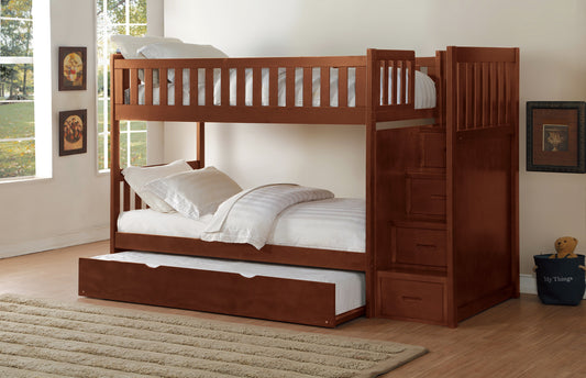 Model B2013SB Step Bunk Bed with Drawers/Trundle options . California/Toronto stock