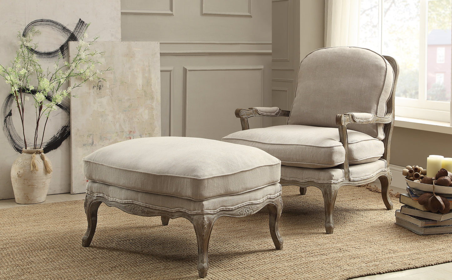 Accent Chair & Ottoman Model 1234  Limited Stocks Toronto Stock