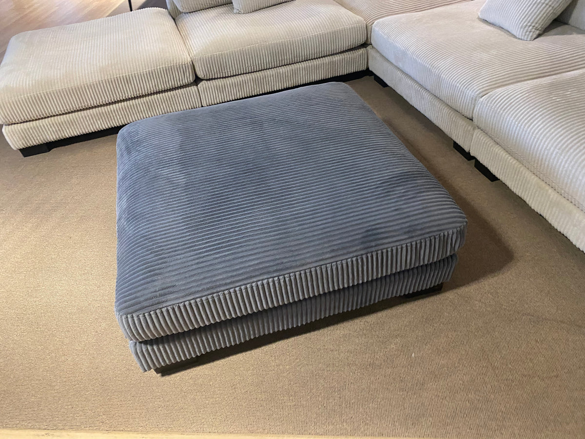Model 8555 modular corduroy ottoman in grey