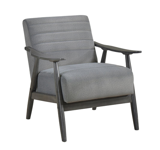 Fabric Wooden Arm Accent Chair Gray Color 1287GY