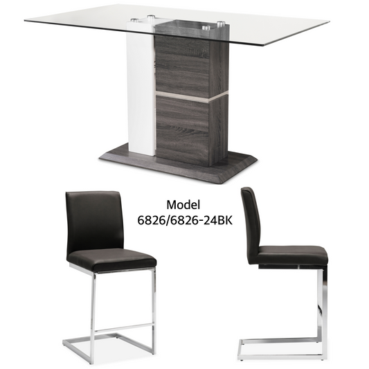 Counter Glass Top Dining Set 5 Pc 6826-36DR5