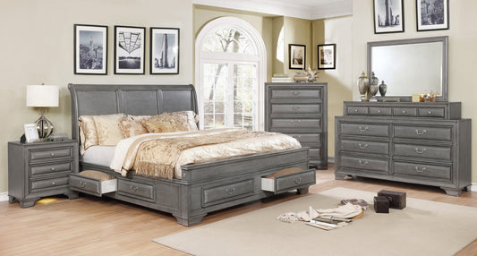 Storage Bedroom Set 1701gy Queen or King complete set