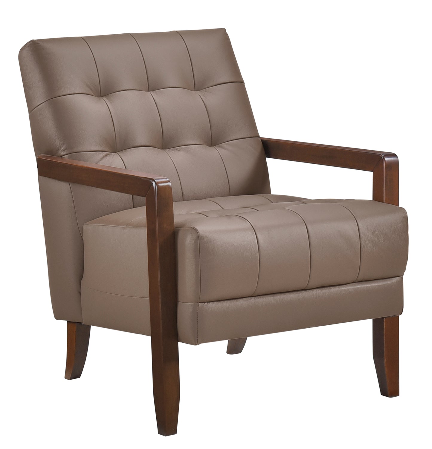 Contemporary Leather Accent Chair 1010BRW-1  Toronto Stock Item