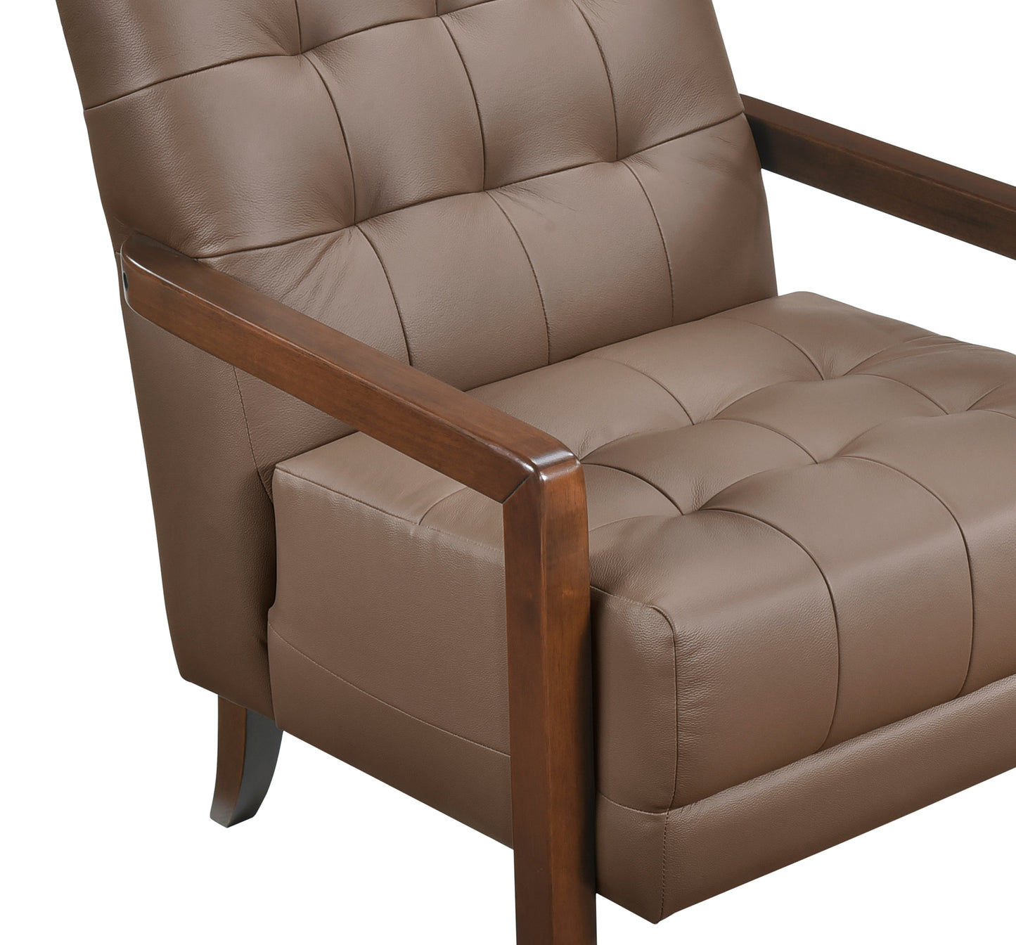Contemporary Leather Accent Chair 1010BRW-1  Toronto Stock Item