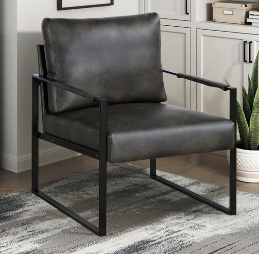 Contemporary Faux Leather Accent Chair 1011DGY-1  Toronto Stock Item