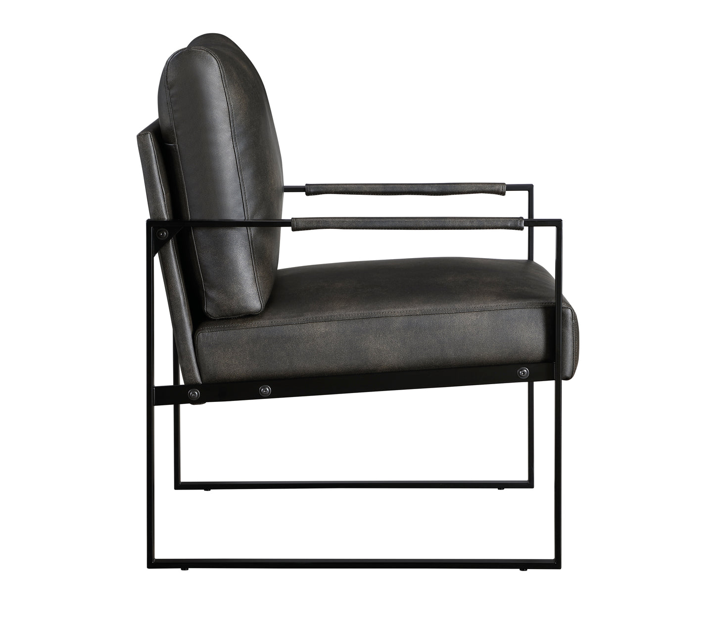 Contemporary Faux Leather Accent Chair 1011DGY-1  Toronto Stock Item