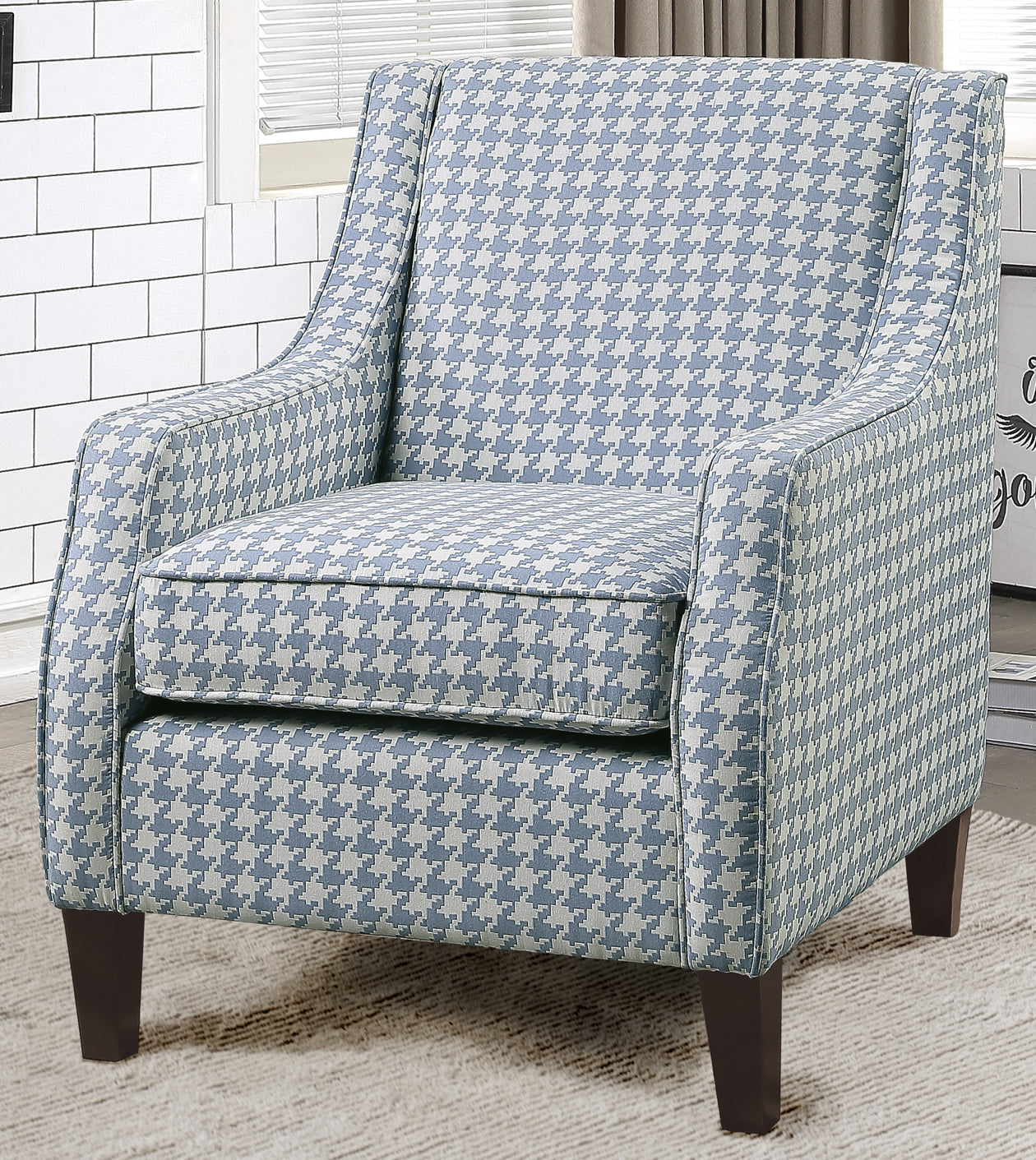 Fabric Arm Accent Chair 1110BU-1  Toronto Limited Stock Item