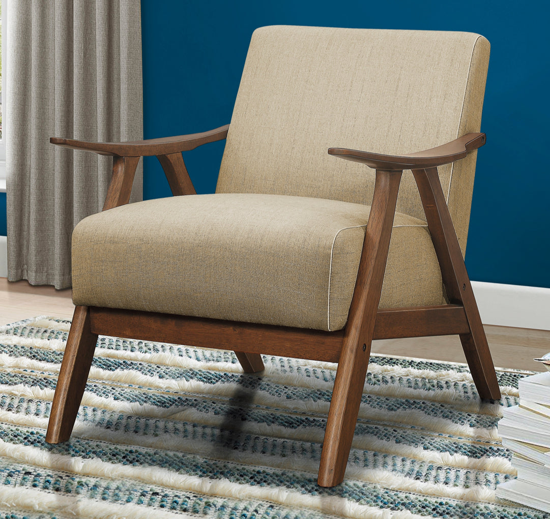 Fabric Wooden Contemporary Accent Chair 1138BR Toronto Stock
