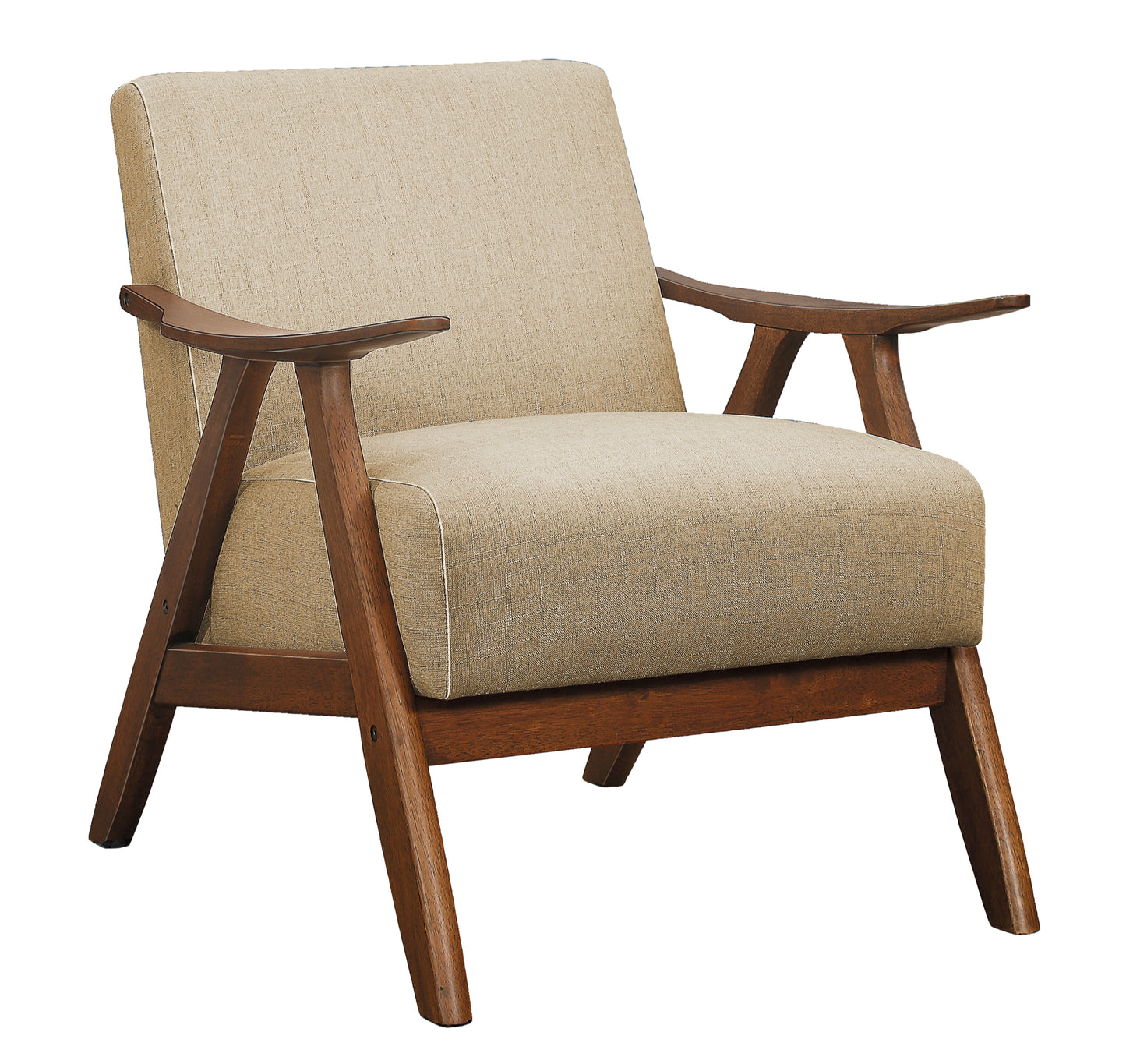 Fabric Wooden Contemporary Accent Chair 1138BR Toronto Stock