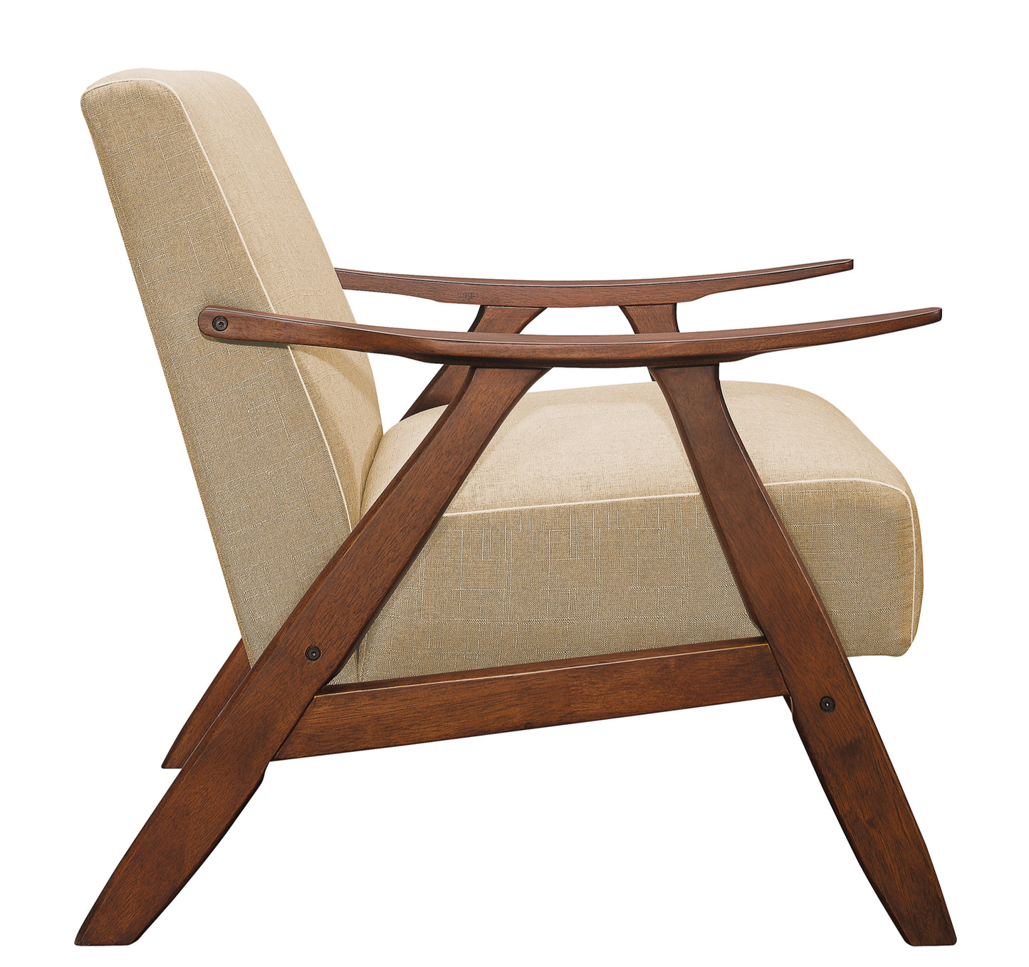 Fabric Wooden Contemporary Accent Chair 1138BR Toronto Stock