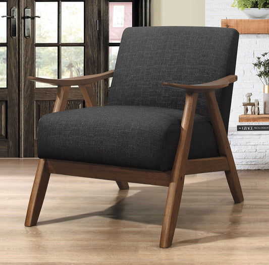 Fabric Wooden Contemporary Accent Chair 1138DGY Toronto Stock