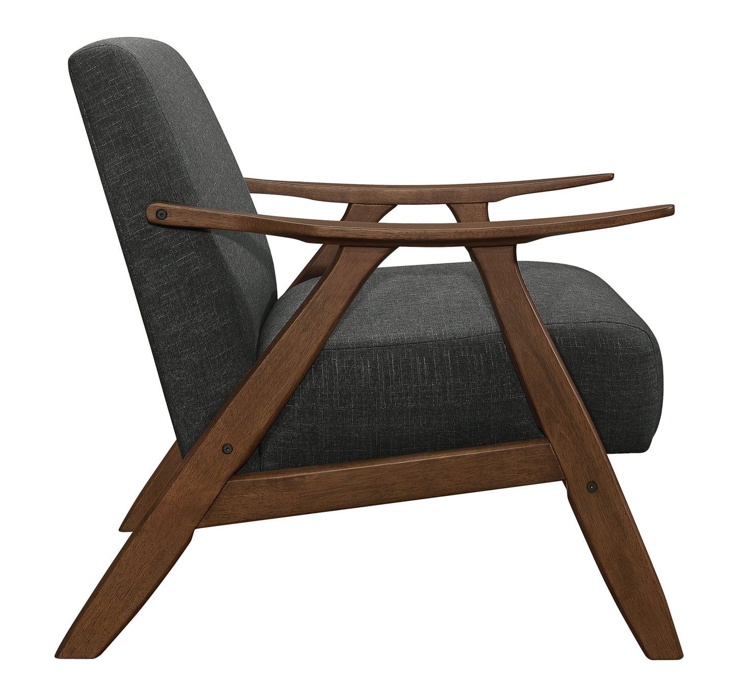 Fabric Wooden Contemporary Accent Chair 1138DGY Toronto Stock