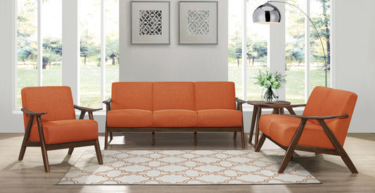 Contemporary Modern Fabric Wooden Sofa Set 1138RN Toronto Stock