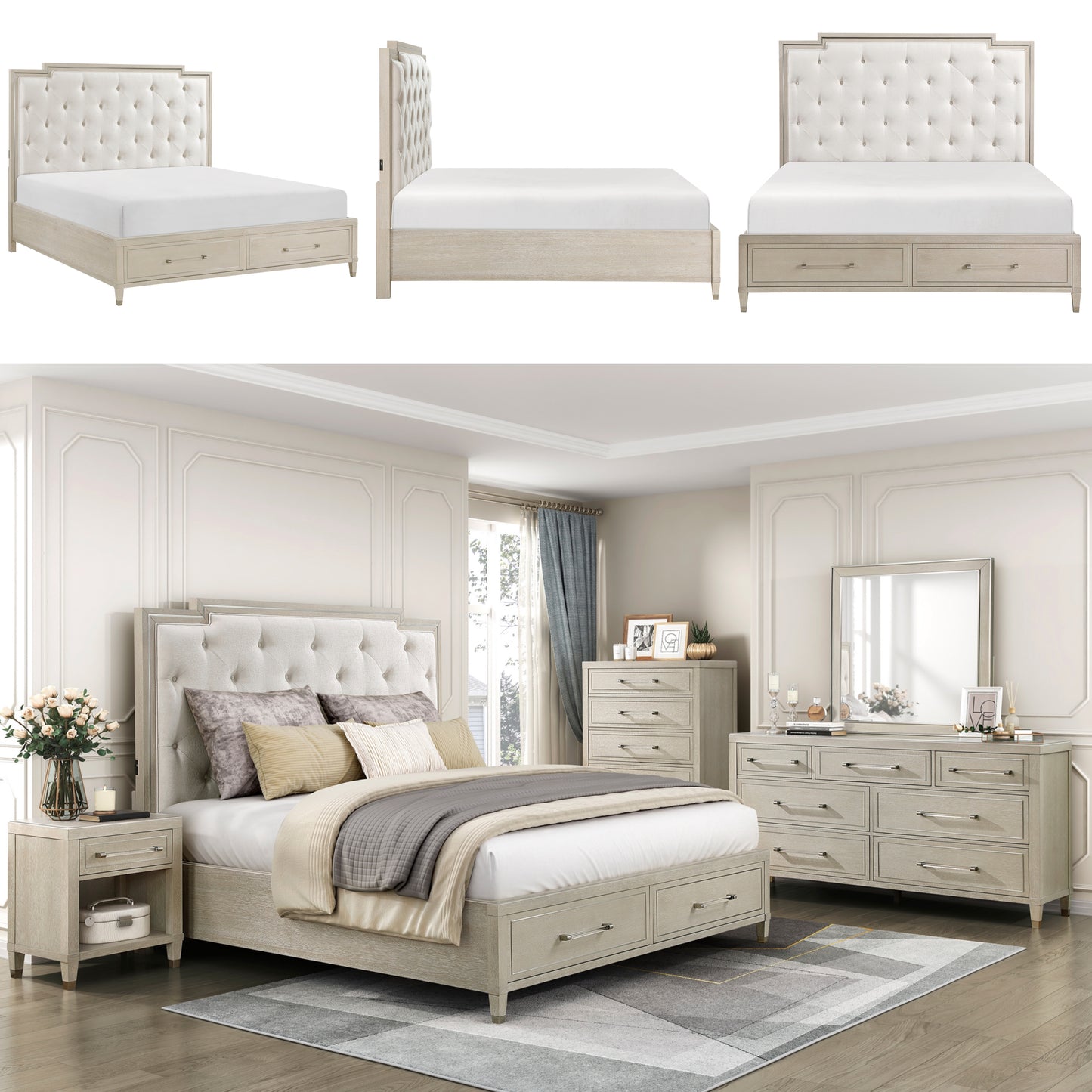Ensemble de chambre à coucher modèle 1312 - Stocks Californie