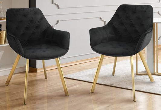 Modern Velvet Dining Chair 1322 Black with Gold/Chrome Legs  Limited Stocks Toronto