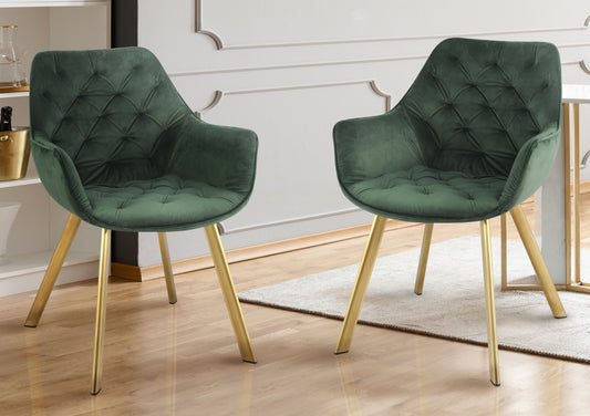 Modern Velvet Dining Chair 1322 Green with Gold/Chrome Legs  Limited Stocks Toronto