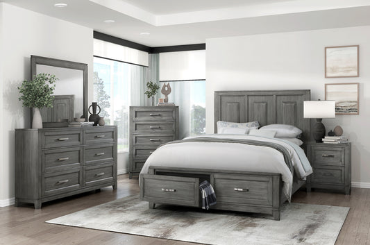 Wooden Storage Drawers Queen/King Bedroom Set 1450 Toronto Stock