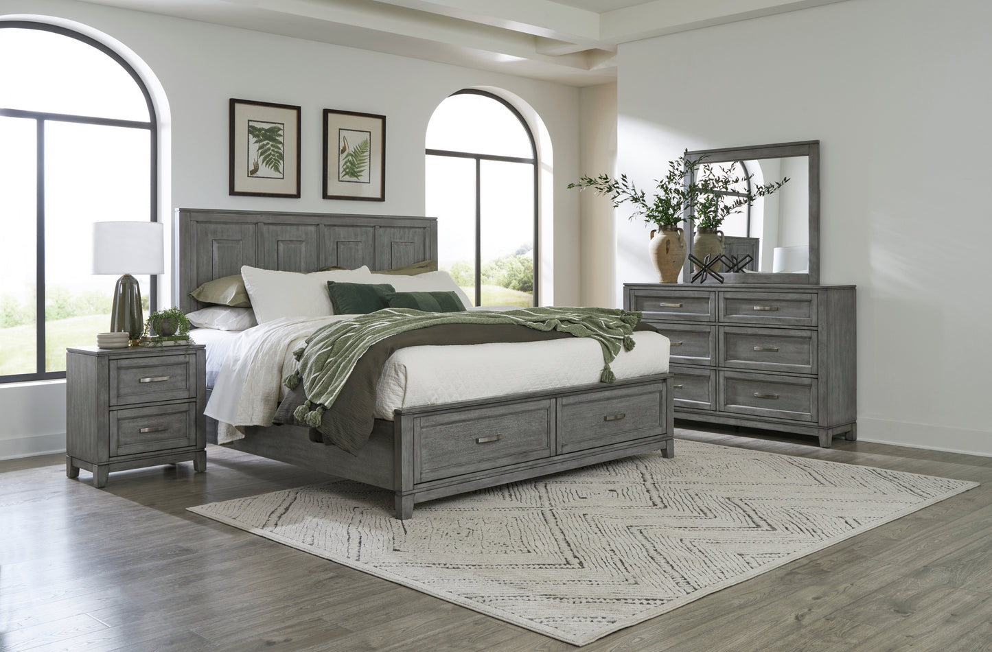 Wooden Storage Drawers Queen/King Bedroom Set 1450 Toronto Stock