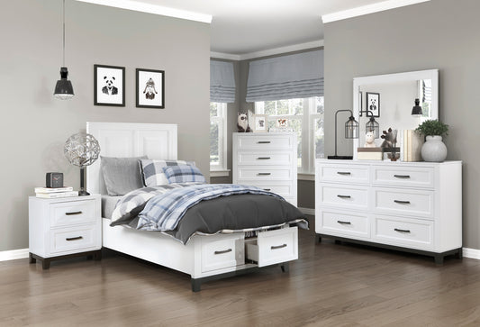 Children / Kids/ Youth White Storage Bedroom Set 1450WHT  Toronto Stock