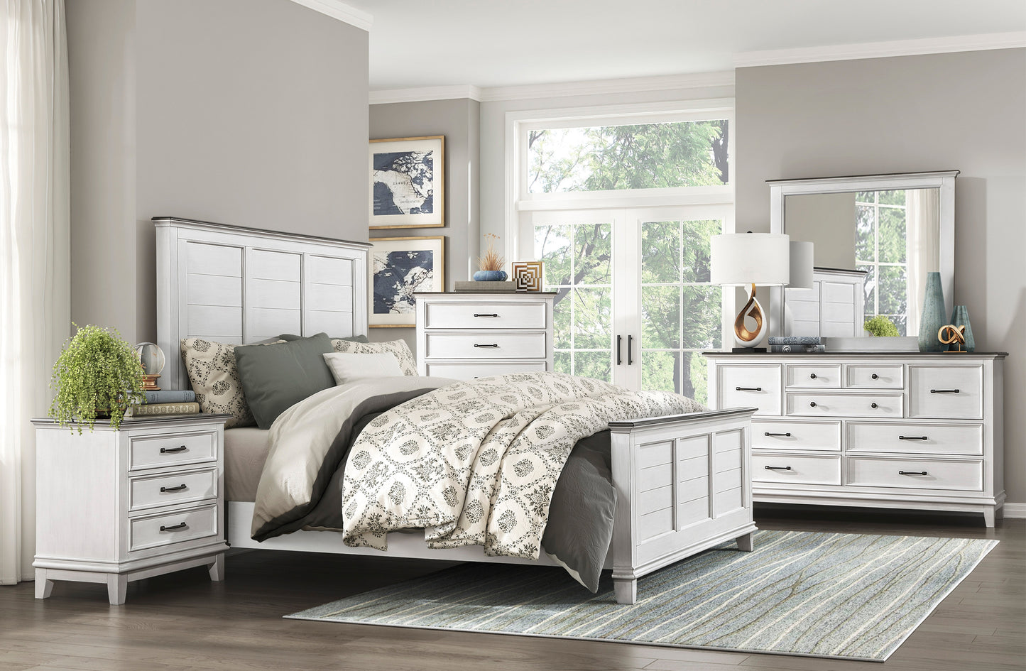 Country Style Wooden Bedroom Set Queen/King 1463 Toronto Stocks