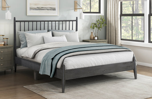 Mid-Century Modern design Queen/ Double Bed 1490GY California Stocks