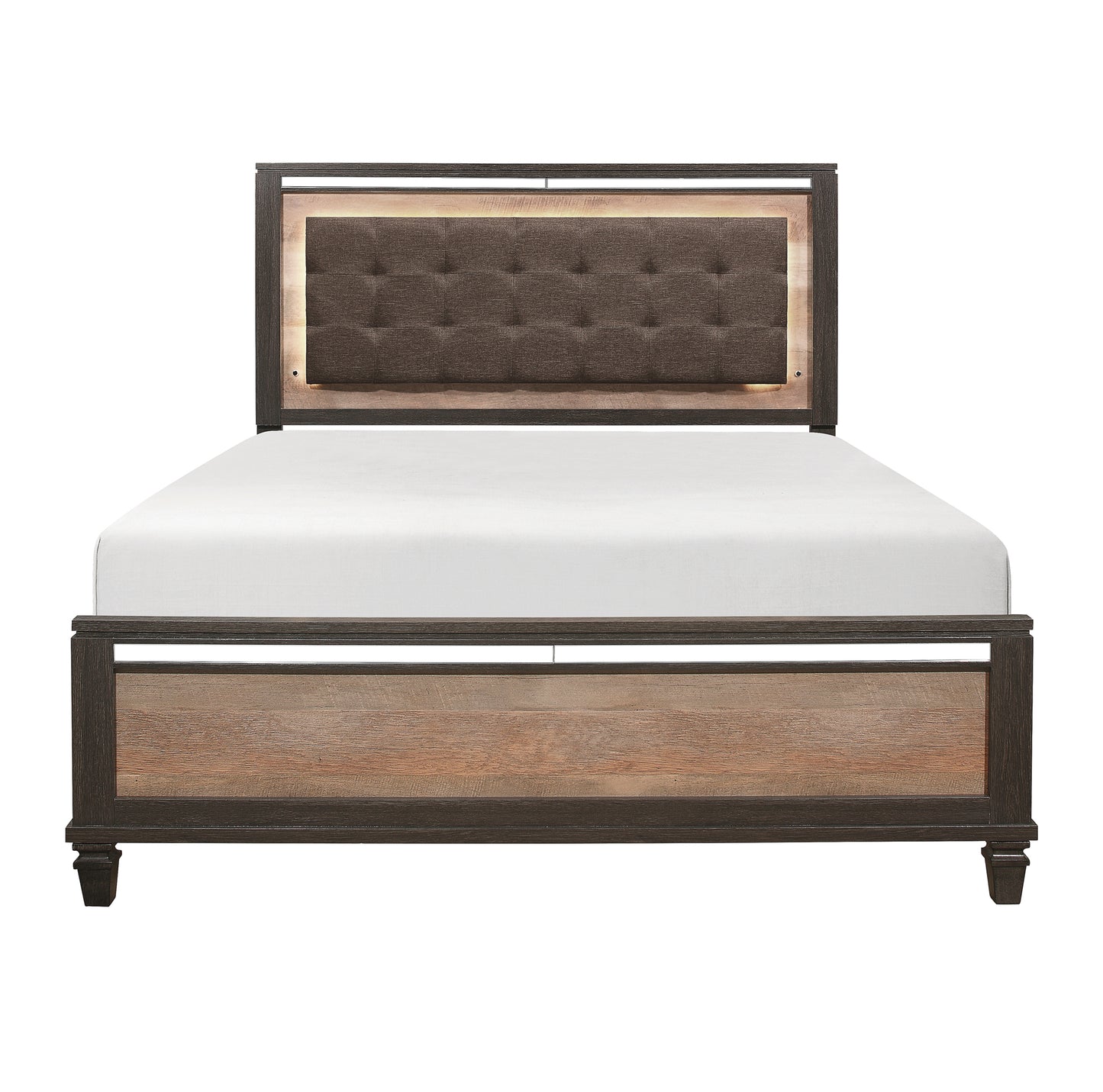 Rustic Style LED Headboard Queen/King Bed 1518 Toronto Stocks