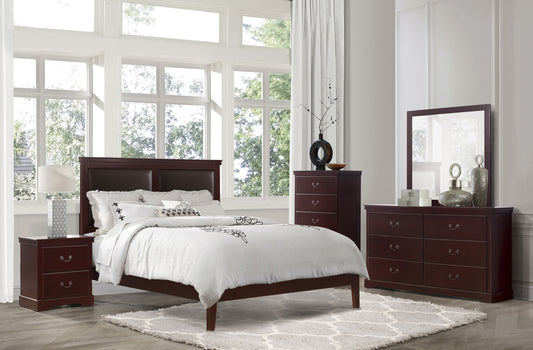 Simple Design Faux Leather Padded Queen/King Bedtoom Sets 1519CH Toronto Stocks