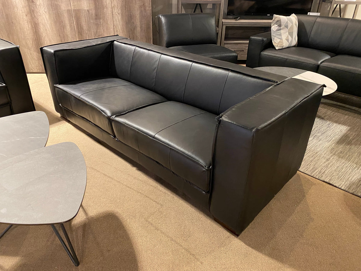 Clearence Model 99955BLK Full Leather Made in Brazil Sofa and Chair