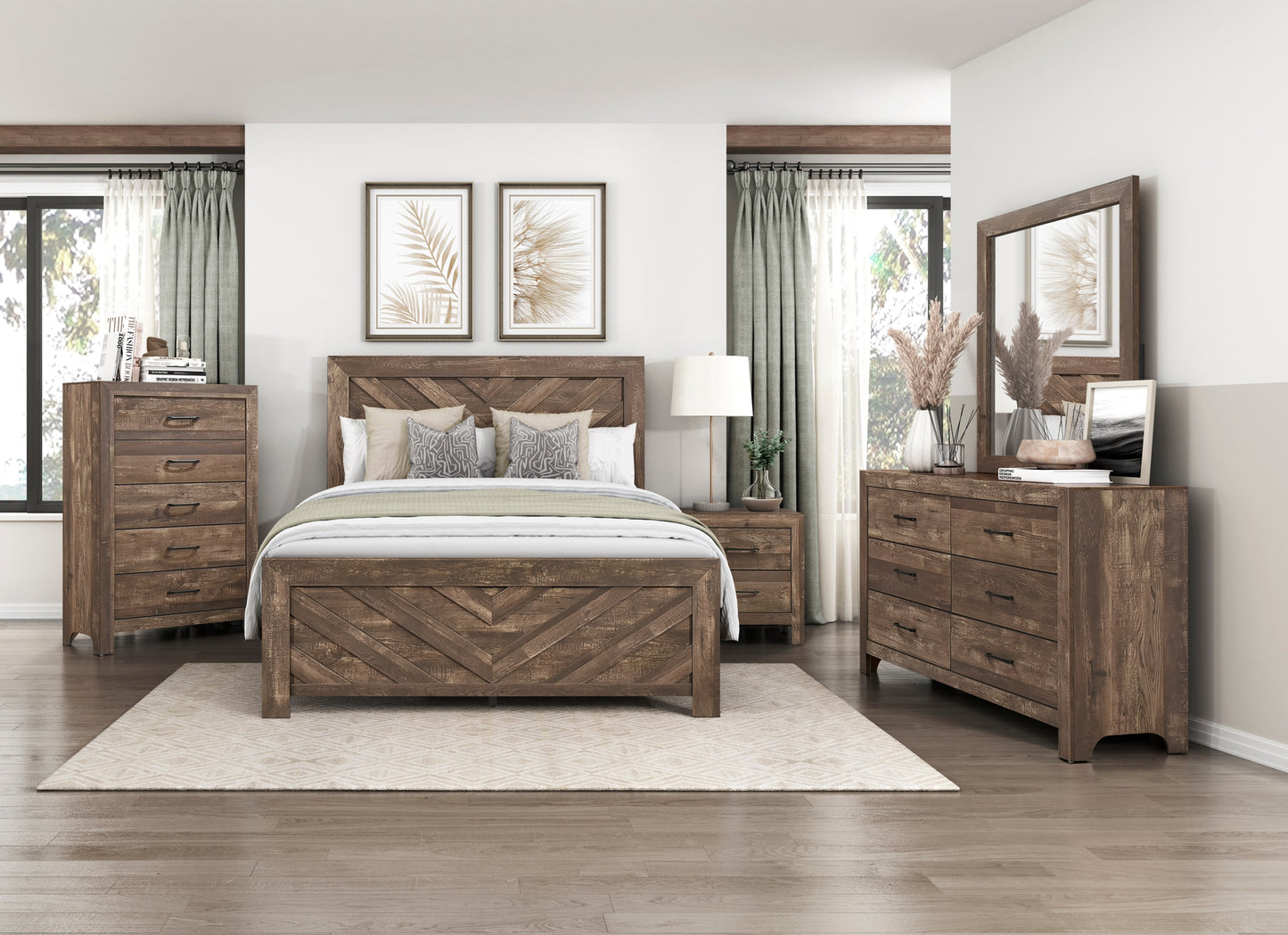 Rustic Style Bedroom Set White Queen/King/Full/Twin 1534NP Limited Stocks Toronto