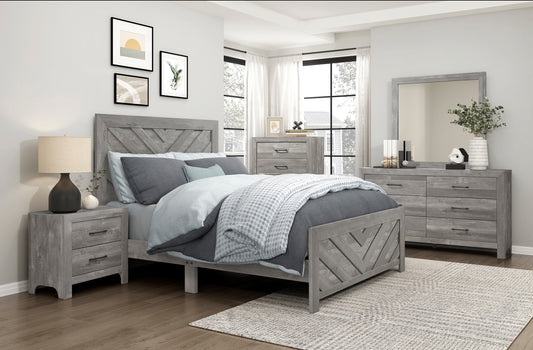 Rustic Style Bedroom Set White Queen/King/Full/Twin 1534NPGY Limited Stocks Toronto