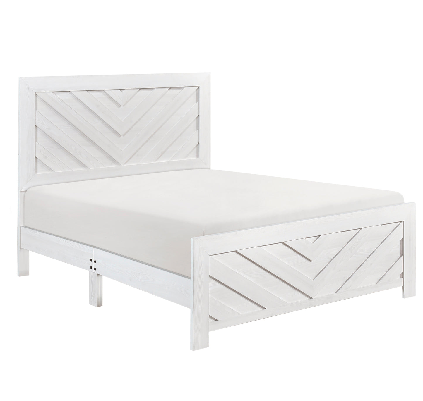 Rustic Style Queen/King Bed 1534NPWH  California Stocks