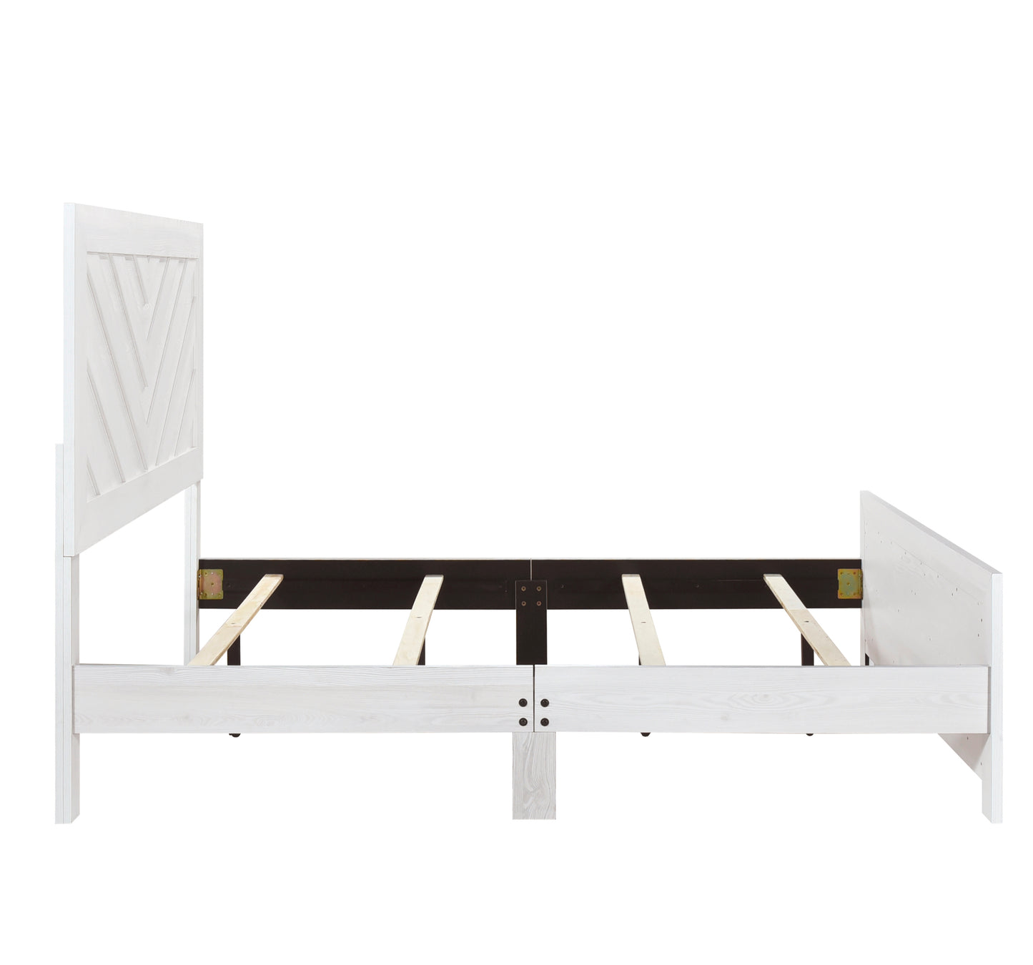 Rustic Style Bedroom Set White Queen/King/Full/Twin 1534NPWH California Stocks