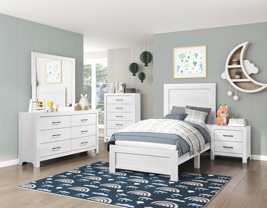 Children/Kid/Youth White Twin or Double/Full Bed & Set 1534WHT Limited Toronto Stock