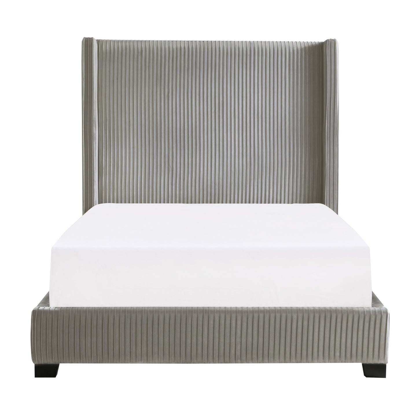 High Headboard Transitional Design Velvet Queen/King/Full Bed 1547TP Toronto/Vancouver Stocks