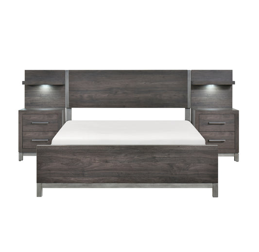 Modern Panel Bed 1577DG /Panel  Toronto Stock