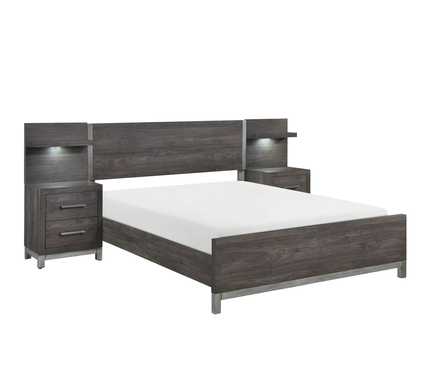 Modern Panel Bed 1577DG /Panel  Toronto Stock