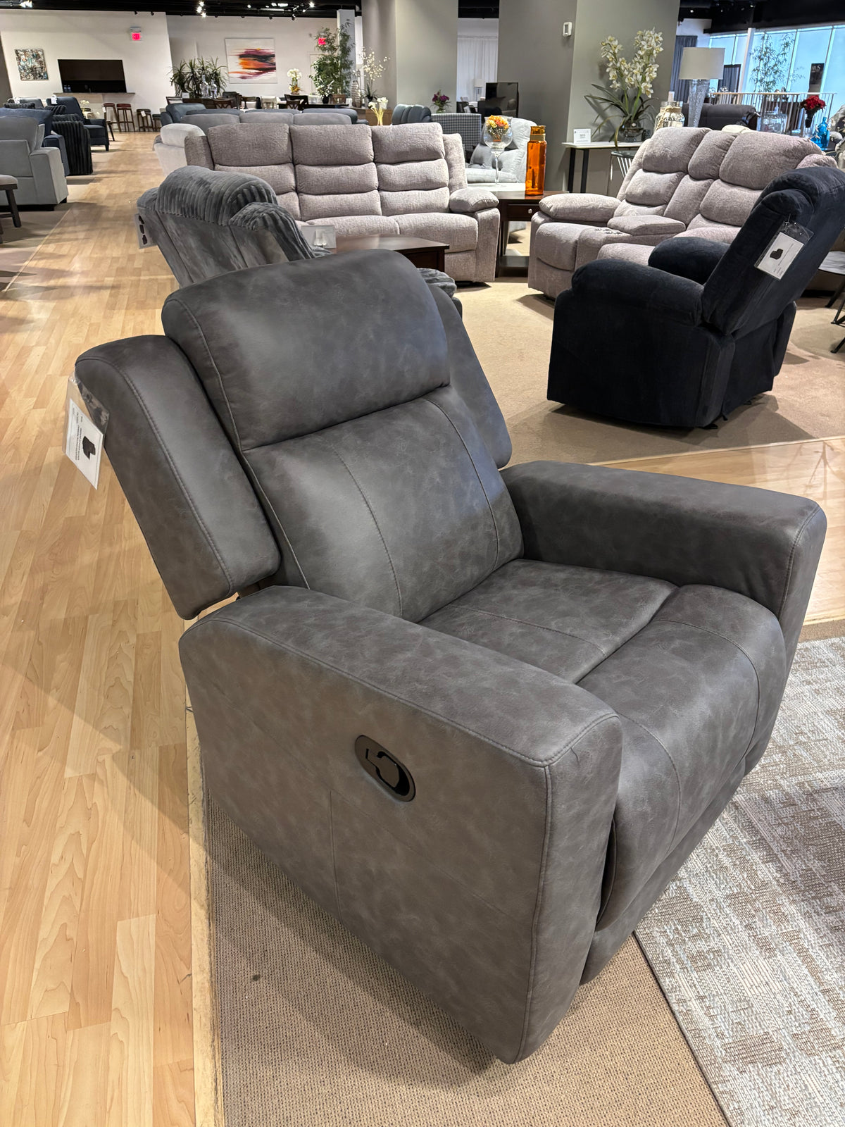 Model 99635 grey recliner chair front view