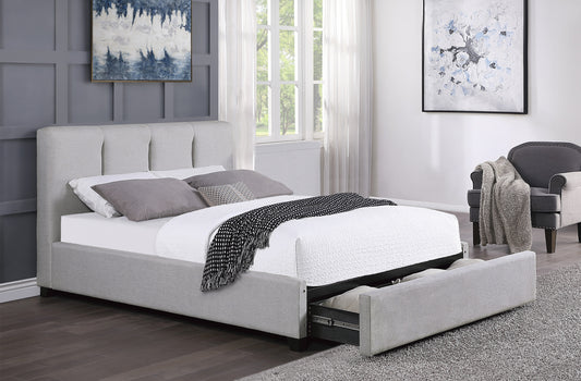 Fabric Queen Platform Bed with Storage Drawer  1632-1DW Limited Stocks Toronto