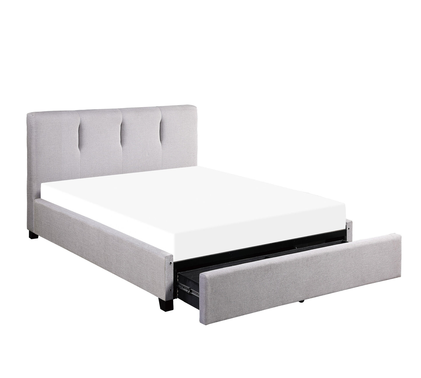 Fabric Queen Platform Bed with Storage Drawer  1632-1DW Limited Stocks Toronto