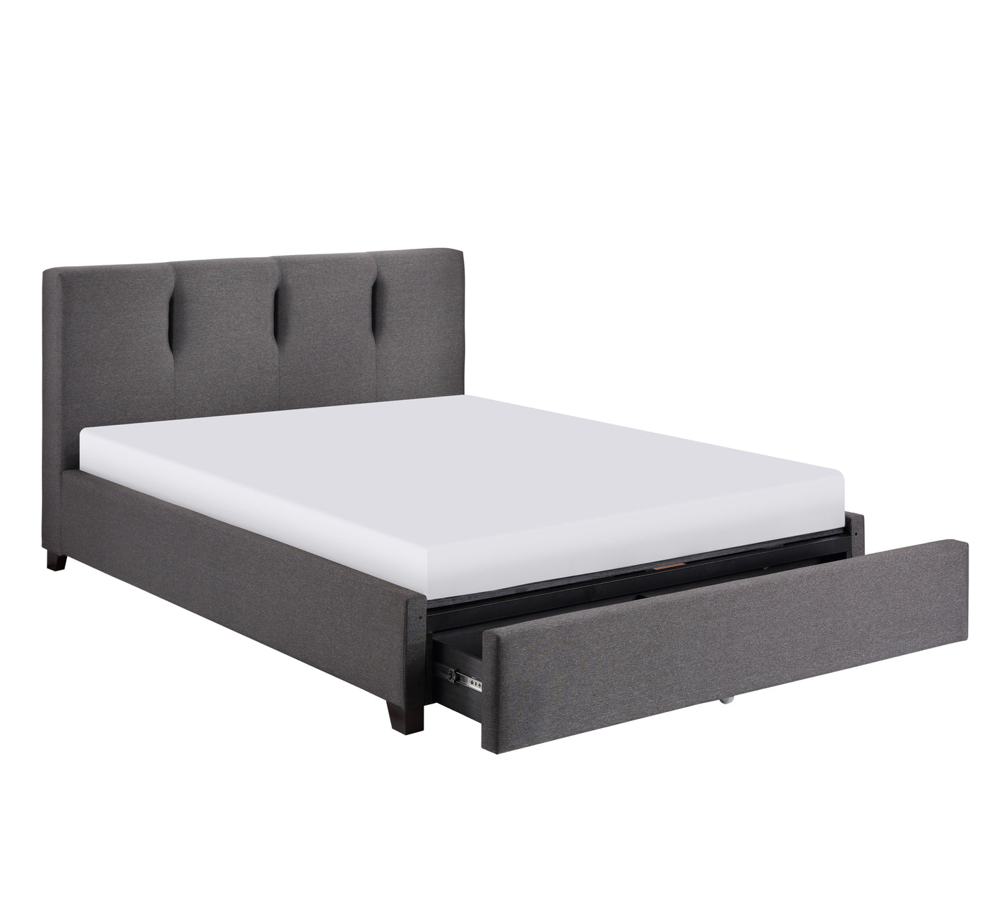 Fabric King Platform Bed with Storage Drawer  1632GHK-1EKDW Limited Stocks Toronto