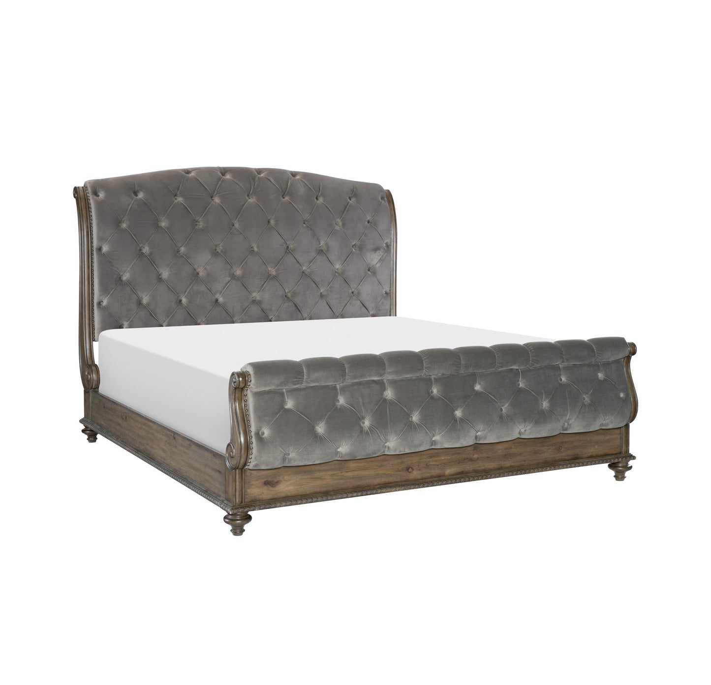 Classic Luxury Fabric Sleigh Bed & Set 1693 Limited Stocks Toronto