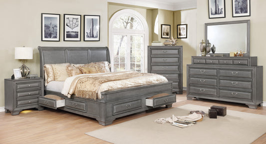 Storage 6 Drawers Queen/King Bed & Set 1701GY Limited Stocks Toronto