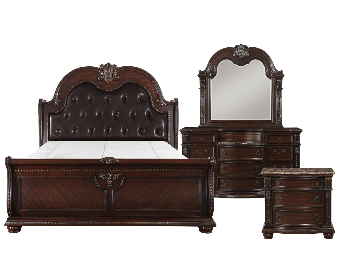 Classic Luxury Traditional Sleigh Bed & Sets 1757 Limited Stocks Toronto + Plus California