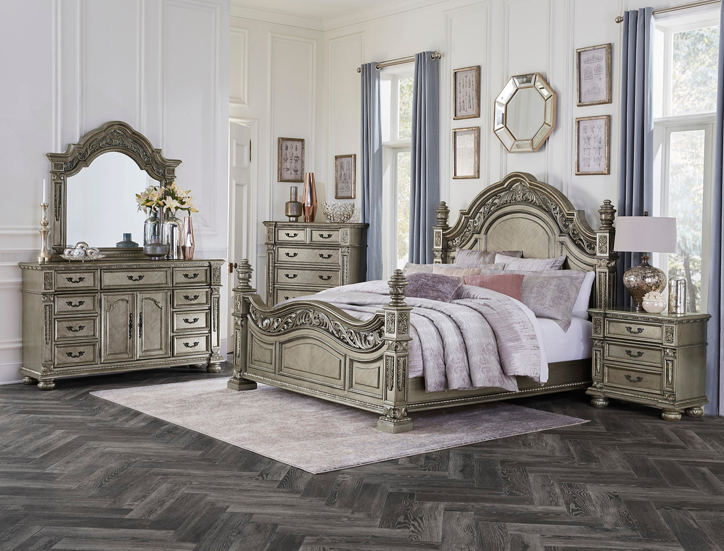 Classic Luxury Exclusive Queen/King Beds & Set 1824PG Limited Stocks Toronto