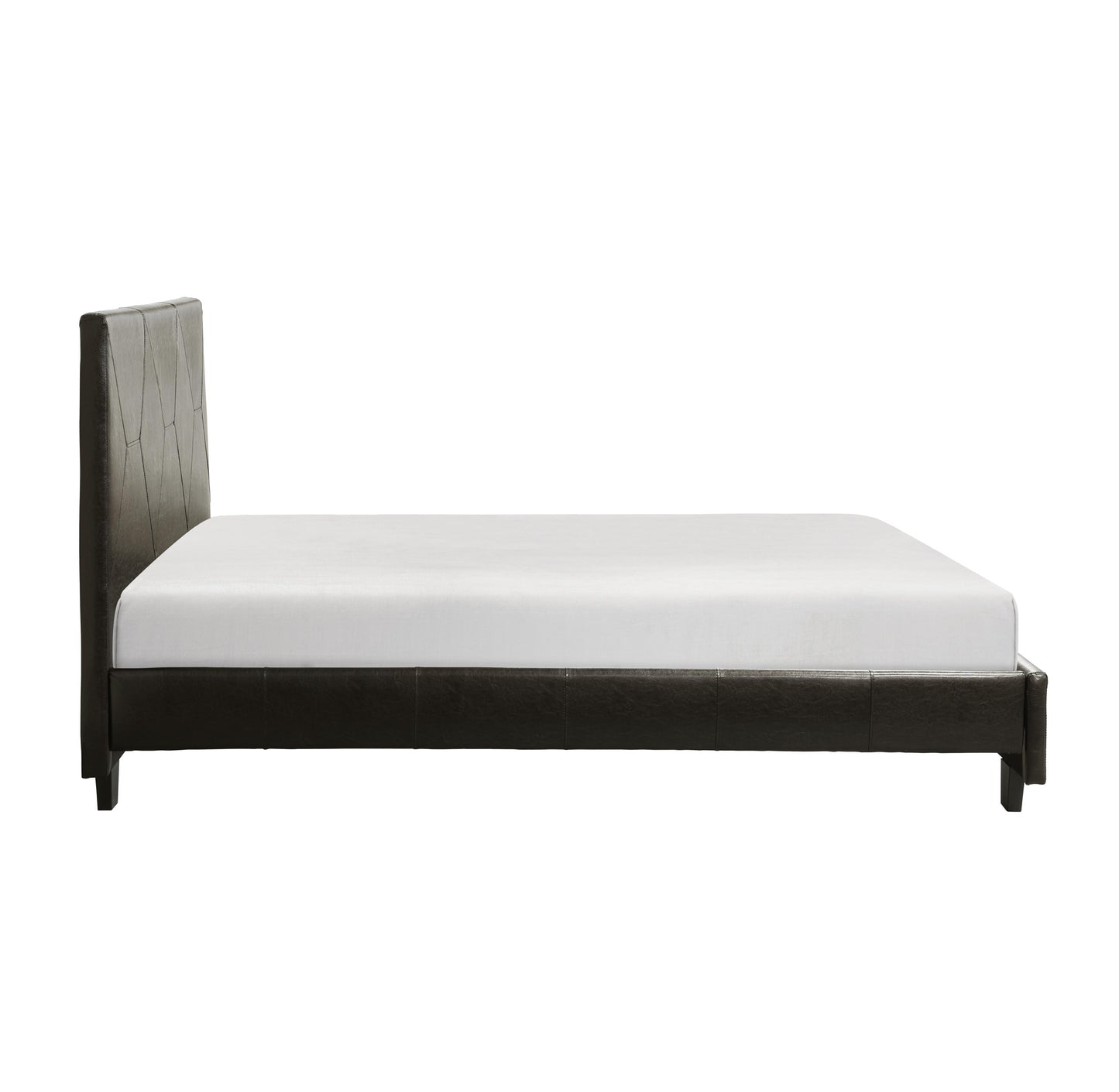 Dark brown faux leather Queen bed 1881PU Limited Stocks Toronto