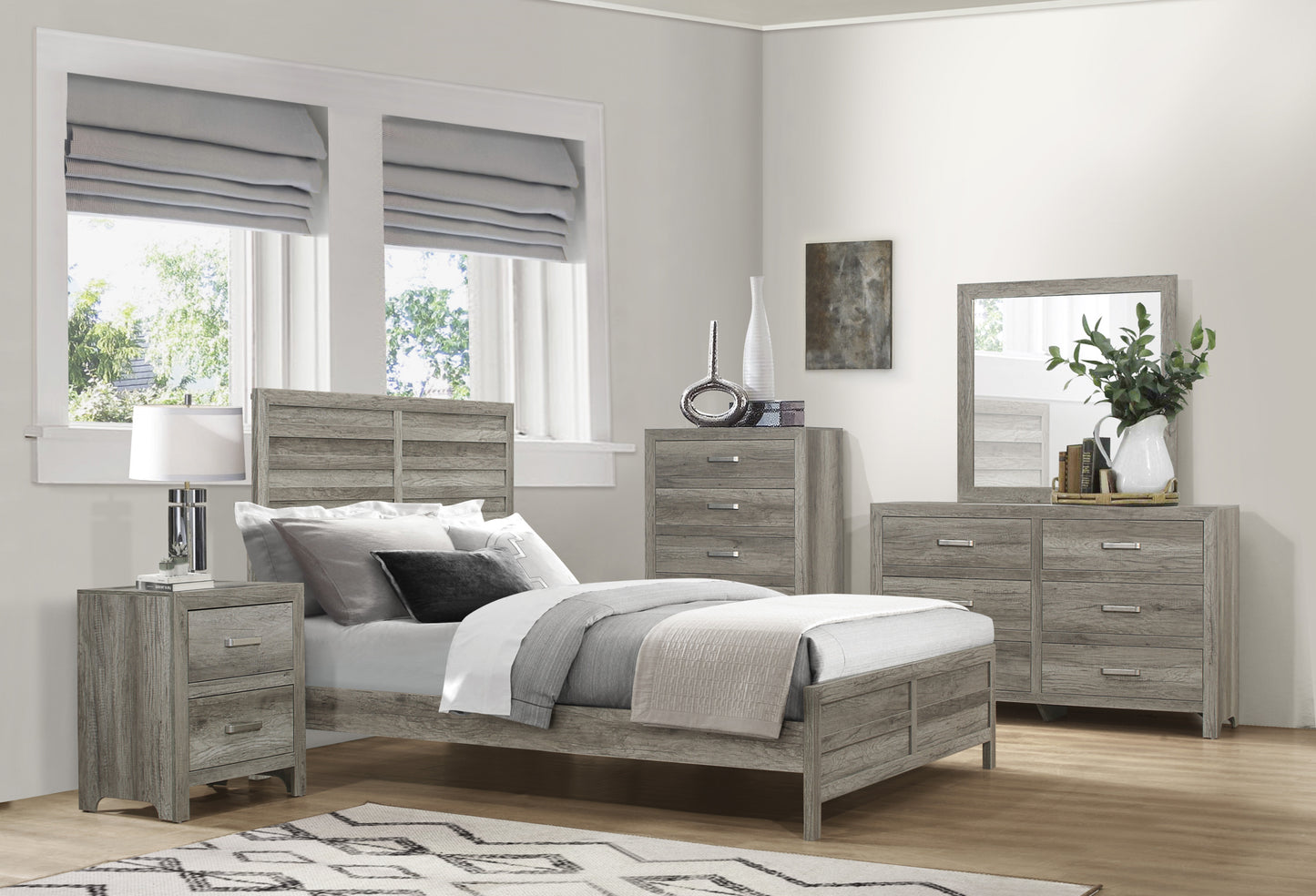 Transitional Design Queen/King/Twin/Full Beds & Set 1910GY Limited Stocks Toronto