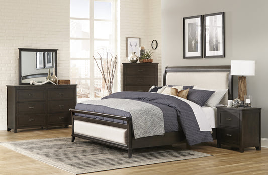 Transitional Design Upholstered Sleigh King Bedroom Set 1923NB Limited Stocks Toronto