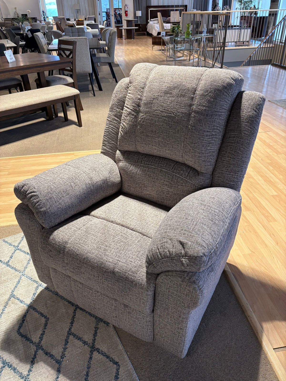 Model 99704 grey fabric recliner chair