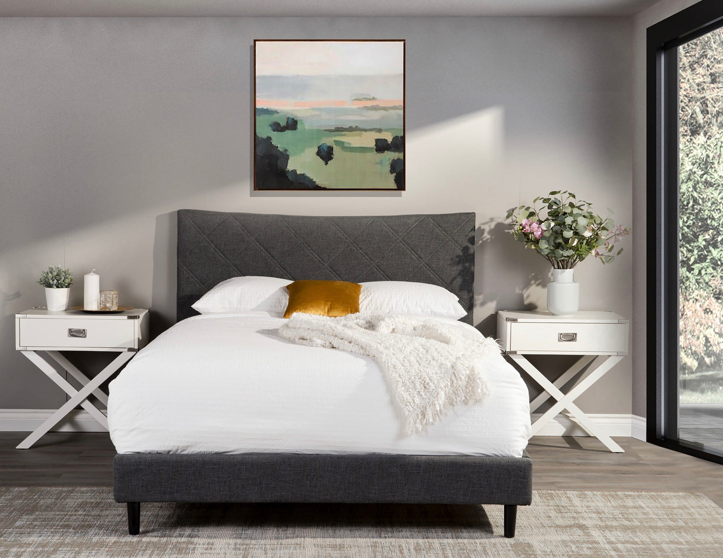 Model 5829DGY Queen / Full / King Bed Toronto Stocks